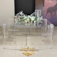 Luxus Hochzeit verwendet 6 Sitz Acryl klare Hochzeits tische