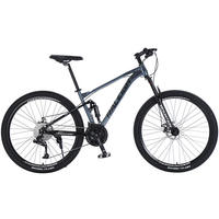 Vélo de montagne tout-terrain pour adultes de 27,5 pouces avec double suspension et frein à disque, vente en gros