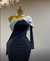 Vestido Midi Casual de Verano para Mujer, Sexy, Liso, Teñido Natural, Sin Tirantes, de Punto Acanalado, con Nudo en el Busto, Ajustado al Cuerpo, a la Moda