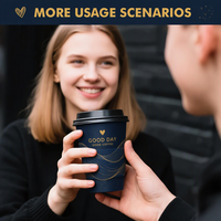 Gobelets à café jetables en carton noir APP, 100 pièces, avec couvercles et agitateurs inclus, pour les fêtes, les pique-niques, les voyages, le bureau, la restauration