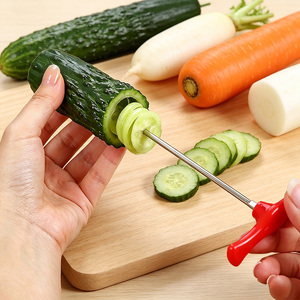Coupe-spirale en acier inoxydable pour la maison, couteau spiralé torsadé pour peler et émincer les carottes, gadgets <span class=keywords><strong>de</strong></span> cuisine - Product Image 4
