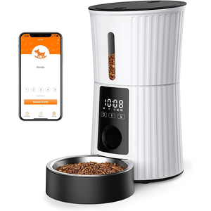 Comedero Automático Ecológico con WiFi, Dispensador de Comida Seca de 4L, Comedero Inteligente para Mascotas con Control por Aplicación, Doble Fuente de Alimentación, Grabador de Voz de 10 Segundos - Product Image 1