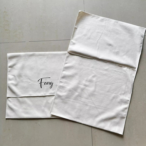 Pochette de rangement haut de gamme en toile de coton naturel pour vêtements et oreillers, personnalisable, avec rabat, pour emballage anti-poussière - Product Image 2