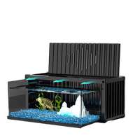 Conteneur transparent en plastique pour blocs de construction, aquarium rectangulaire pour poissons Betta, présentoir pour la maison et les supermarchés
