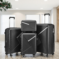 Ensemble de bagages PP 3 pièces personnalisé avec roulette Spinner fermeture à glissière TSA pour l'aéroport Voyage vacances utilisation en extérieur