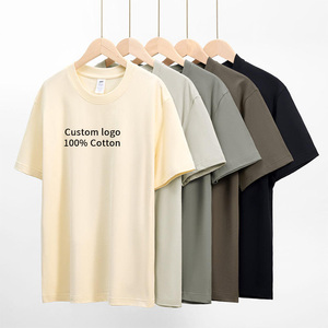 热销批发 230 克 100% 棉男式短袖 T 恤 纯色染色 纯色定制徽标休闲 T 恤 热升华印花 - Product Image 2