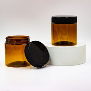 Envase de plástico marrón de 120 ml, boca ancha, cilíndrico, para cosméticos, botella vacía para cremas y lociones, material PET. - Product Image 2