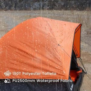 USA Warehouse 2026 Summer Hot Sale Orange <b>Camping</b> Tent Rainproof and Waterproof Windproof and Cold-resistant - Product Image 2