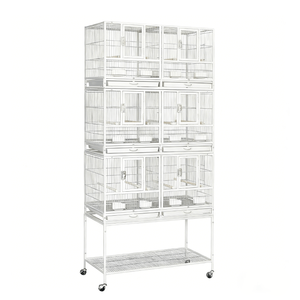 BestSale GNPG-B083 Fabrika Direkt Toptan Metal Klasik Sade Kuş Papağan Kafesleri Düz Desenli Kutu Ambalajlı Yatay Kafes - Product Image 2