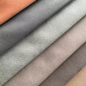 Tissu d'ameublement en polyester velours bronzé imitation daim tricoté chaîne <span class=keywords><strong>pour</strong></span> canapé et housse de siège auto, en stock, faible MOQ, vente <span class=keywords><strong>au</strong></span> mètre - Product Image 5