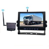 Nouvelle caméra de tableau de bord solaire sans fil AHD Haoxing pour camping-car, moniteur 7 pouces à écran partagé, système DVR de sécurité avec support magnétique et alimentation par batterie