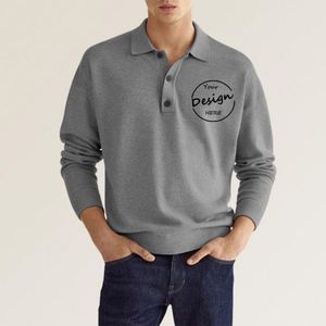 OEM – Nouveau pull molletonné 100 % coton à manches longues, coupe décontractée, épaules tombantes, avec logo brodé ou imprimé personnalisé, idéal pour le sport et les loisirs - Product Image 5