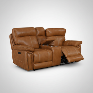 Fauteuil inclinable <span class=keywords><strong>électrique</strong></span> à double moteur, zéro espacement mural, cuir marron - Product Image 3