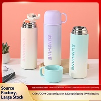 Bouteille d'eau isotherme en acier inoxydable pour étudiants, 24oz 32oz, pour sports de plein air