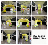Arche publicitaire gonflable personnalisée en tissu Oxford, imperméable et résistante au vent, Arco Inflable Personalizado, Arche gonflable pour événements