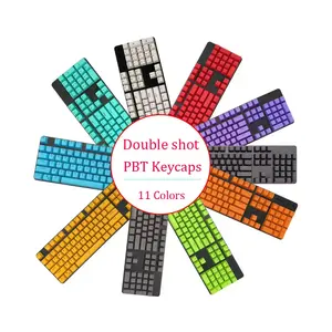 Fabrik Großhandel PBT Tastenverschluss 60 87 104 Tasten Doppelschuss Unterleuchtung Mehrfarbig DIY Gaming-Tastenverschluss-Set für RGB mechanische Tastatur