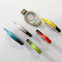 Hadiah Terbaik Baru UP105 Twister USB 2.0 Flash Drive 8GB/16GB Kecepatan Tinggi Logo LED Menyala Promosi Logam+Plastik Garansi 1 Tahun