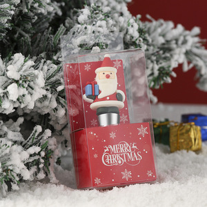 Christmas Santa <b>Wine</b> Stopper <b>Plastic</b> <b>Bottle</b> Seal Party Favor Decoration - Product Image 5