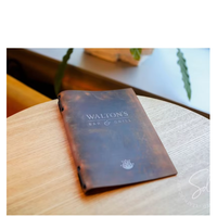 Porte-menu en cuir pour restaurant, classeur de menu en cuir, carnet de bar