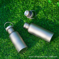 Bouteille d'eau de sport en titane pur cyclisme en plein air voyage Portable Camping bouteille d'eau léger Camping en plein air tasse d'eau
