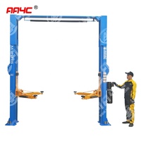 AA4C 12000lbs 5.5T Élévateurs de véhicules à portique monopoteau hydraulique à déverrouillage manuel, sans base, à plancher clair, 2 poteaux AA-2PCF55S