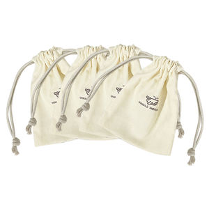 Bolsas de joyería de algodón Chevron con cordón de 10x12 cm con logotipo de marca personalizado para embalaje de regalo - Product Image 1