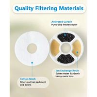 6/12 pièces mangeoires pour chiens filtres de fontaine filtre de remplacement d'eau de chat pour 2.0-2.4L système de filtration de fontaine pour animaux de compagnie éponges de pré-filtre