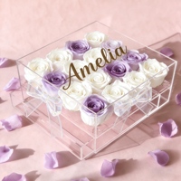 Boîte cadeau en acrylique transparente carrée personnalisée en usine - Design moderne portable multifonctionnel de haute qualité
