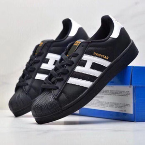 Классические кроссовки унисекс с ракушечным носком, белые, золотые, с акцентом на три полосы, повседневные туфли - Product Image 1