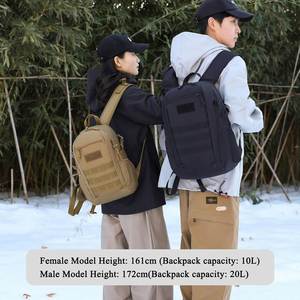 กระเป๋าเป้สะพายหลังเดนิมขนาดเล็กพิเศษ 10L/20L รุ่น Factory Tactical พร้อมซิปปิด MOLLE สำหรับใช้ในชีวิตประจำวัน ใส่อุปกรณ์ต่างๆ สำหรับตั้งแคมป์ และมีแผ่นแปะ - Product Image 6