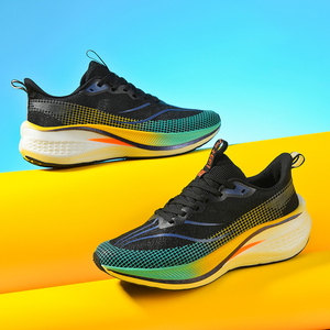 Men's Casual Comfortable Sports Shoes Lightweight Knitted Design Lace-Up Soft <b>Cushioning</b> <b>Pads</b> Waterproof Cotton Fabric - Product Image 4