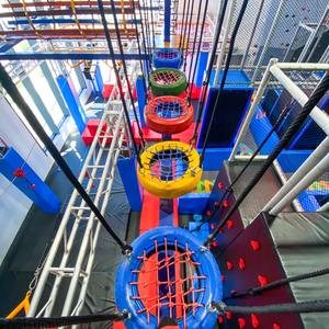 สนามเด็กเล่นในร่มธีมกีฬาพร้อมสายซิปสำหรับปีนผนัง - Product Image 3