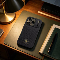 Nouvelle tendance : Étui rigide antichoc magnétique en PU style Polo Knight pour iPhone 18 Pro Max, 17 Pro Max, 18 Pro avec texture crocodile