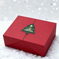 Scatola Regalo Magnetica di Lusso Personalizzabile con Logo, Scatola Rigida in Carta a Doppia Apertura per Cosmetici, Gioielli, Matrimoni, Natale
