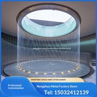 Mur d'eau numérique moderne en fibre optique avec fil d'acier inoxydable, effet cascade, écran de défilement 110-230V pour aménagement paysager de cour