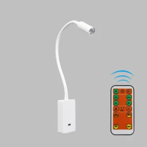 Remote Control Eyecaring Dimmable Stepless Timer Wall Mounted Reading Light for Bedside lamp Headboard