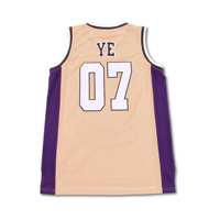 Jersey Basket Unisex Custom Bolak-Balik Bahan Mesh Bernapas Cepat Kering Tanpa Lengan Seragam Atletik