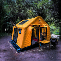 Tente gonflable de camping portable coupe-vent avec cheminée intégrée, imperméable, double paroi, directement de l'usine