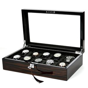 High-End Ebony Bark Multi-Position Wooden <b>Watch</b> <b>Box</b> Lacquer Finish Storage <b>Case</b> for 3 6 10 Lots of <b>Watches</b> for Piano Storage - Product Image 1