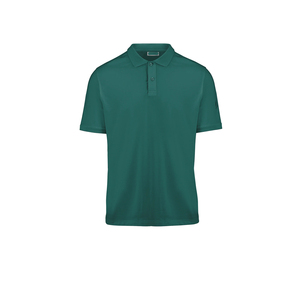 Camisa Polo de Manga Corta para Hombre, Tejido de Tela, Color Sólido, Cuello con Botones, Corte Regular, Ropa Casual - Product Image 1