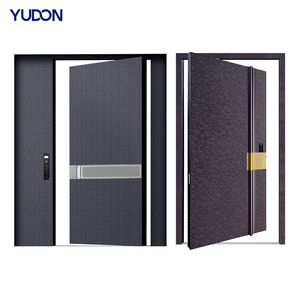 Trung Quốc Nhà cung cấp hàng đầu tùy chỉnh sang trọng pivot an ninh bên ngoài cửa ra vào hiện đại nhôm phía trước nhập cửa cho biệt thự căn hộ phòng khách - Product Image 1