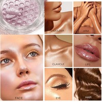Petit surligneur abeille sculpté en 3D Poudre éclaircissante compacte pour ombre à paupières Surligneurs d'ombre de nez