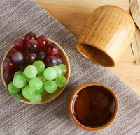 Vintage Natural Handi craft Japanische Art wieder verwendbare Tee tassen Holz Kaffeetasse