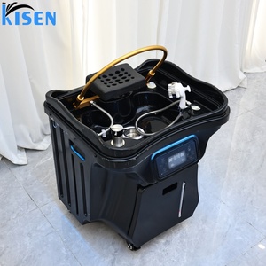 Kisen Portable Acrylic Salon <b>Shampoo</b> Chair Head Spa Therapy Sink Waterfall Pipes Fumigation Steamer Machine Barbershop - Product Image 3