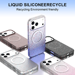 Soonleader Recyclé GRS Gradient Liquide Silicone Cas Magnétique Sans Fil Charge Téléphone Cas pour <span class=keywords><strong>iPhone</strong></span> 17 16 15 <span class=keywords><strong>14</strong></span> <span class=keywords><strong>Pro</strong></span> <span class=keywords><strong>Max</strong></span> - Product Image 3
