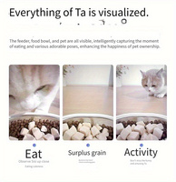 Distributeur automatique de nourriture pour animaux de compagnie en plastique écologique avec caméra, distributeur intelligent de nourriture pour chiens et chats, enregistrement vidéo, alimentation programmée pour chiens et chats