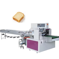 Machine d'emballage horizontale automatique pour pain tranché, pain de mie, tranches de pain, équipement d'emballage pour boulangerie