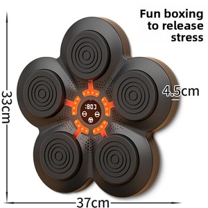 Machine <span class=keywords><strong>de</strong></span> <span class=keywords><strong>boxe</strong></span> musicale pour enfants avec cible en ABS noir – Équipement d'entraînement physique - Product Image 5