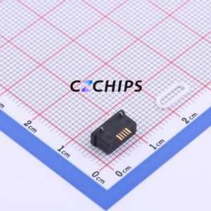 HYCW129-USBD05-100B USB Connector SMD Connector Micro-B Female Horizontal Mount 5P - Product Image 2