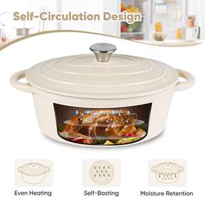 Marmite en fonte de haute qualité-chauffe uniformément la touche décorative de cuisine rentable un must-have - Product Image 4